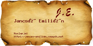 Jancsó Emilián névjegykártya